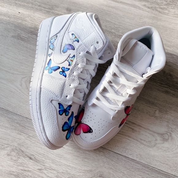Air jordan AJ 1 mid custom butterfly 🦋 - Picture 7 of 8